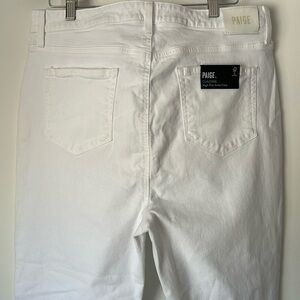 PAIGE Claudine High Rise White Jeans